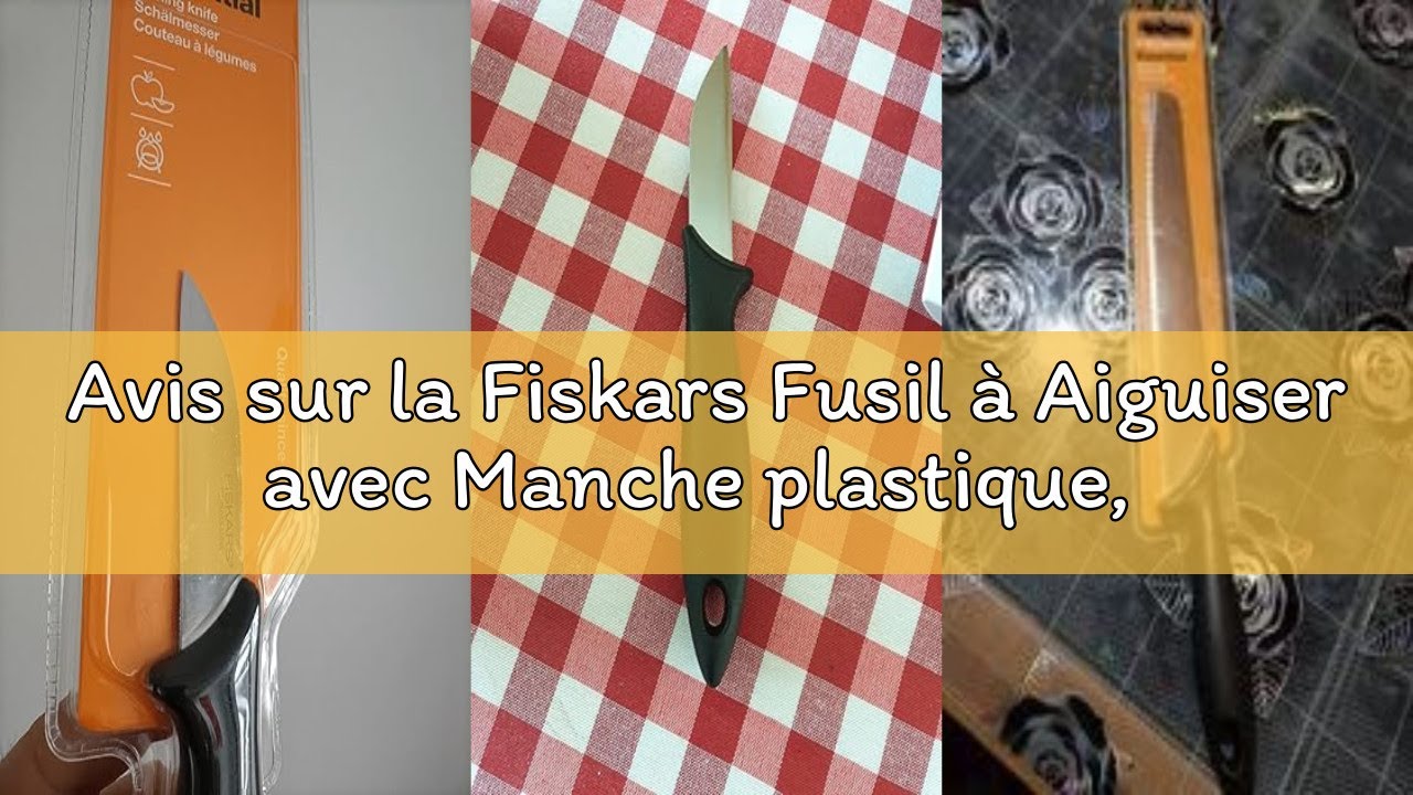 Avis sur la Fiskars Fusil &agrave; Aiguiser avec Manche plastique, Essential, Acier inoxydable, HRC 53, Lon