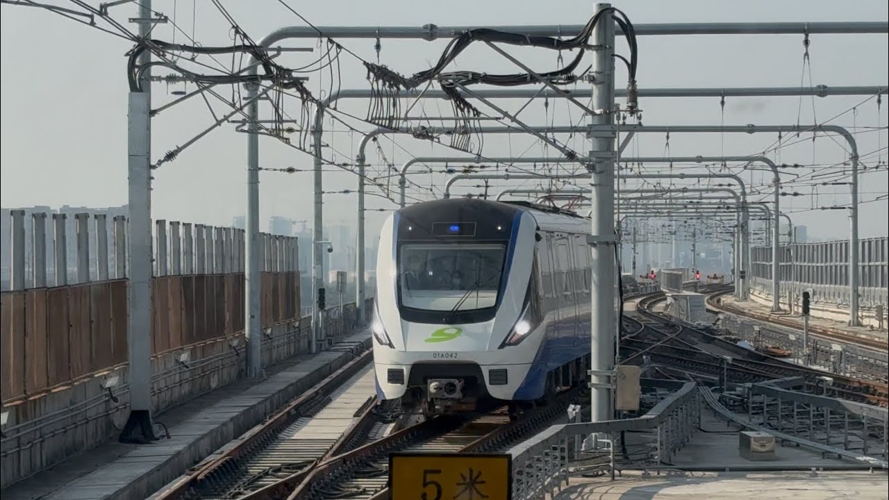 【東莞之旅 Part II】東莞地鐵1號線中車鋪鎮A型列車042組，東莞西至市民中心行車片段