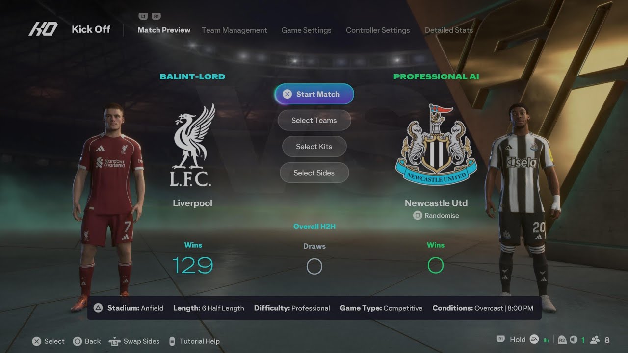 EA SPORTS FC 26 Liverpool-Newcastle United Premier League full match 25/26 PS5