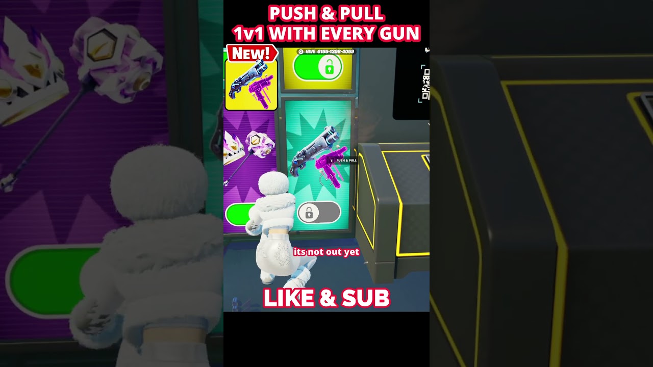 How to get Push & PULL in 1V1 With Every Gun FORTNITE @hivecr8 hivercr8