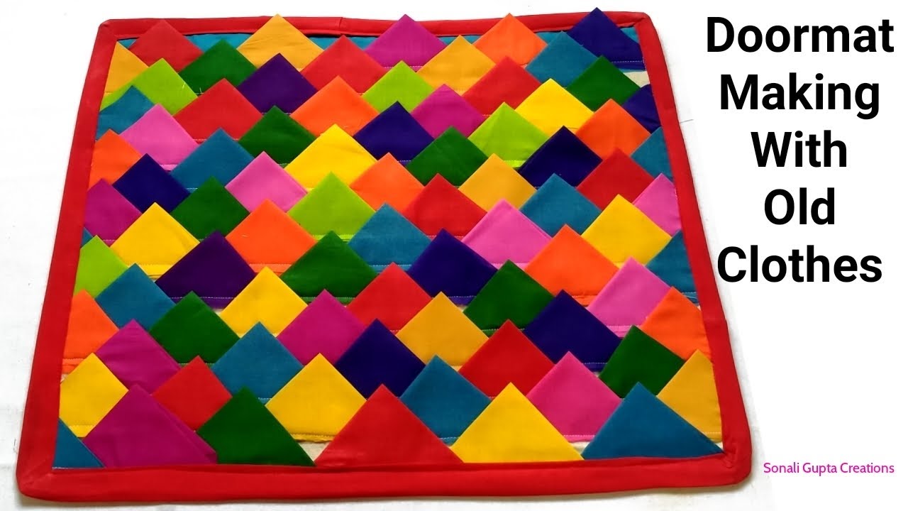 Super Easy Doormat Idea/Door mat/Paydan Banane Ka Tarika/Doormat Making At HomeWith Old Clothes/Mats