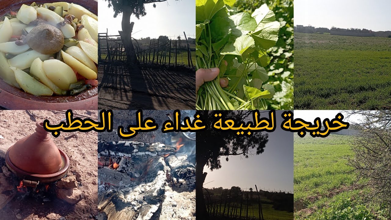 خريجة لطبيعة طاجين علا الحطب 🤩صوت العصافير ومناضر طبيعية💪💪
