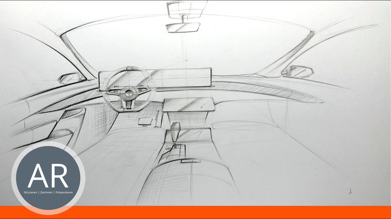Transportation Interior Design Skizzen. Mappenkurs Transportation Interior Design Reutlingen.