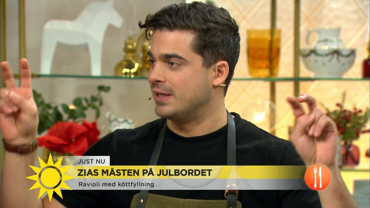 Familjen Zias måsten på julbordet: ”Ingen jul utan ravilolli” - Nyhetsmorgon (TV4)