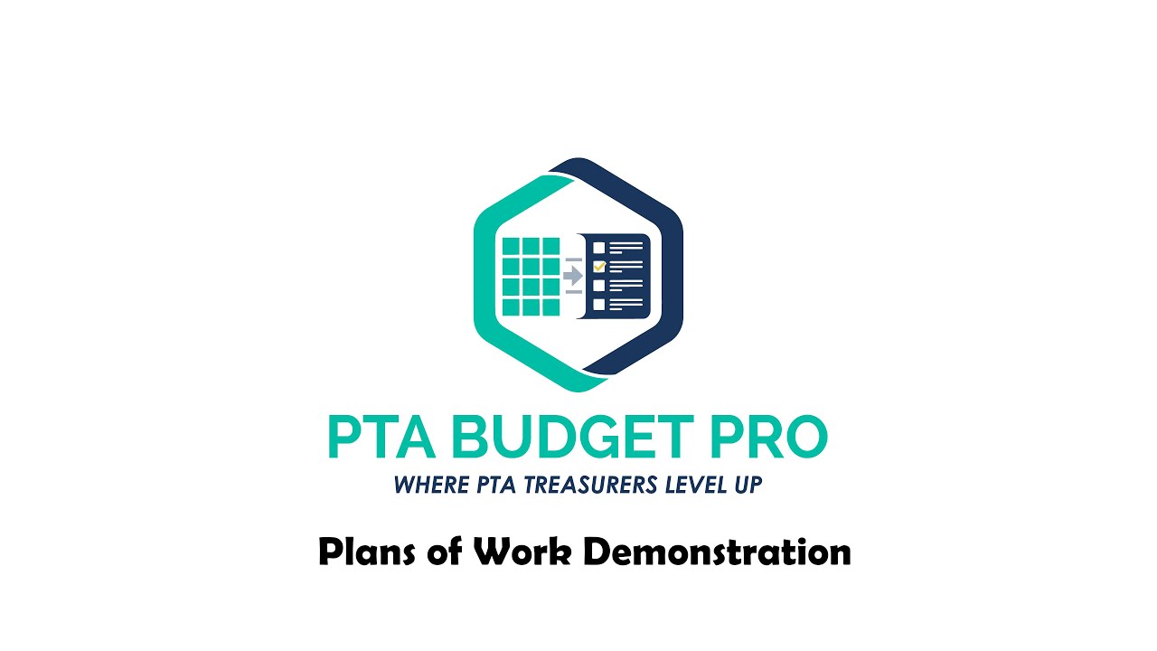 How to Use Plans of Work in PTA Budget Pro (Treasurer Demo & Walkthrough)
