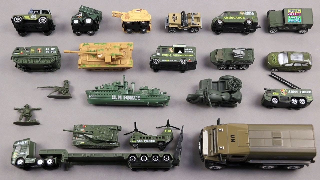 Learn Names & Sounds of Army Vehicles Toys for Kids