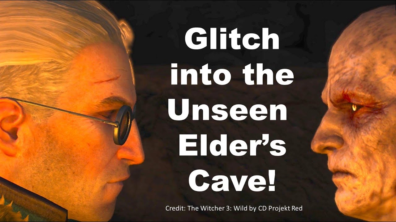 GLITCH into The UNSEEN elder's CAVE with Hen Gaideth Steel Sword, The Witcher 3, #witcher3
