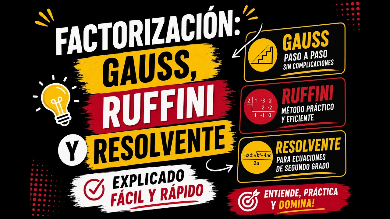 Factorización: Gauss, Ruffini y Resolvente | Explicado Fácil y Rápido
