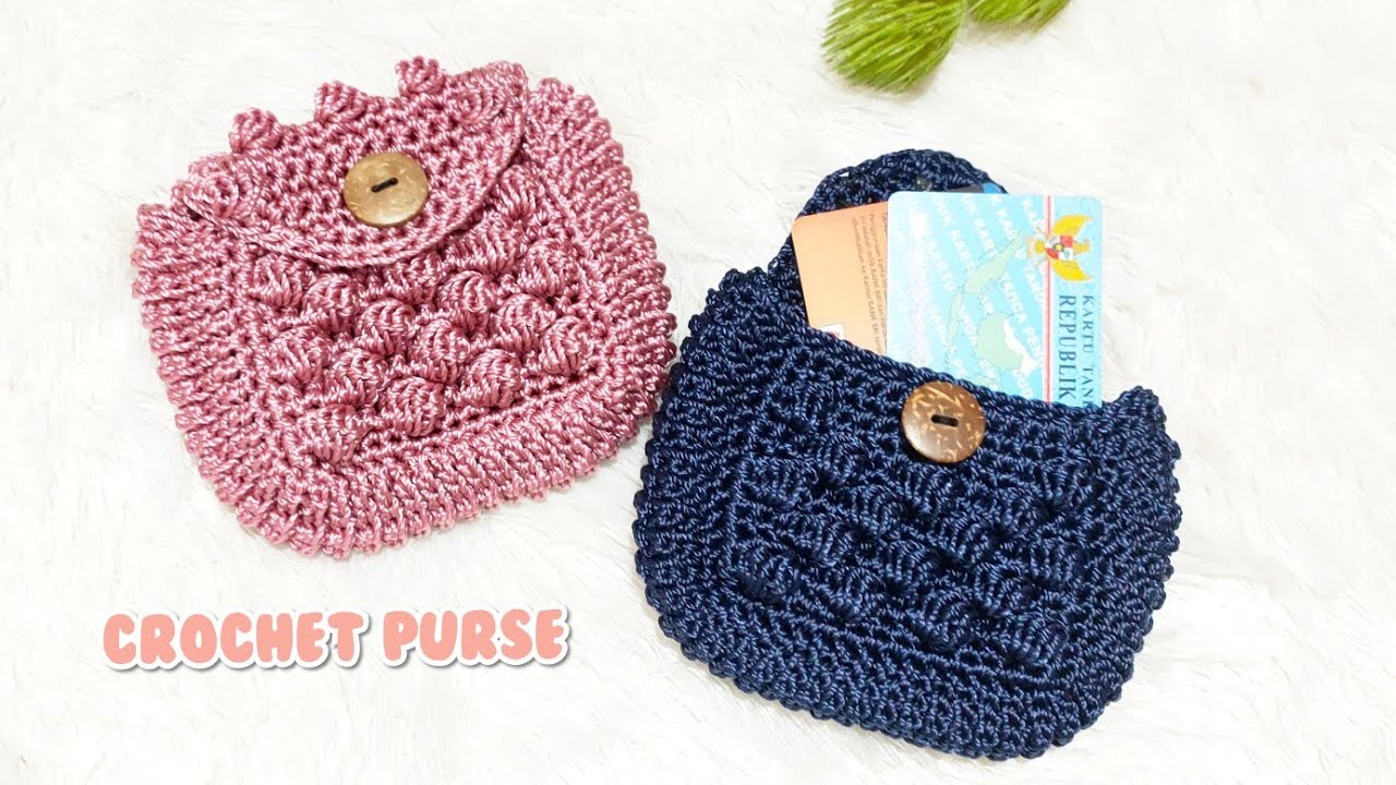 Merenda Dompet Rajut Model Terbaru Motif Bubble Mudah Untuk Pemula | Crochet Purse