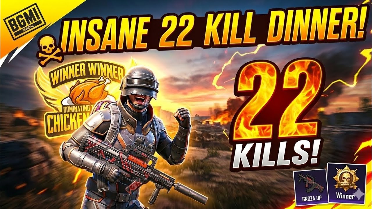 Insane bgmi 22 kills chicken dinner. This is our 1st long video guys so show some support ❤️ 