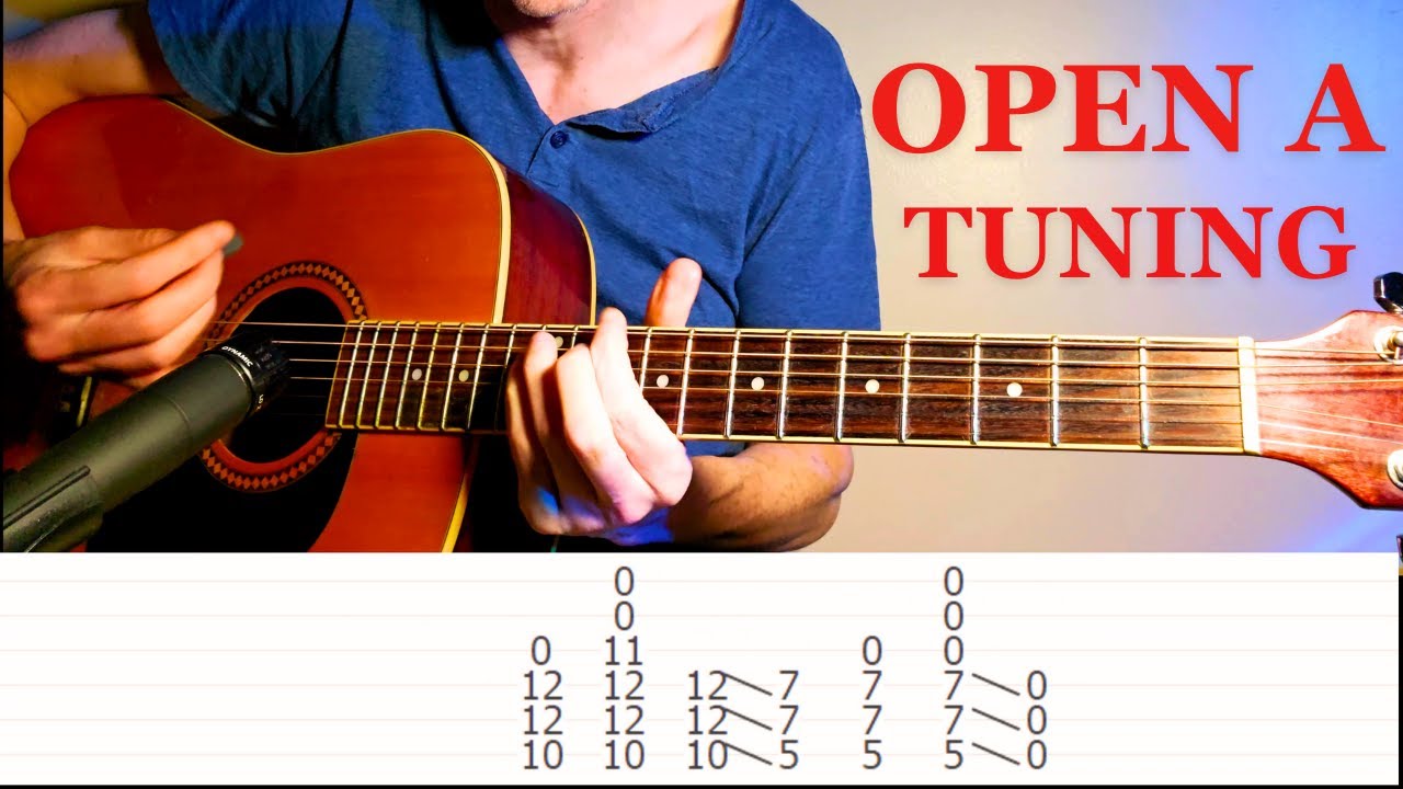 Open A Tuning Makes Beautiful Chords (with tabs)
