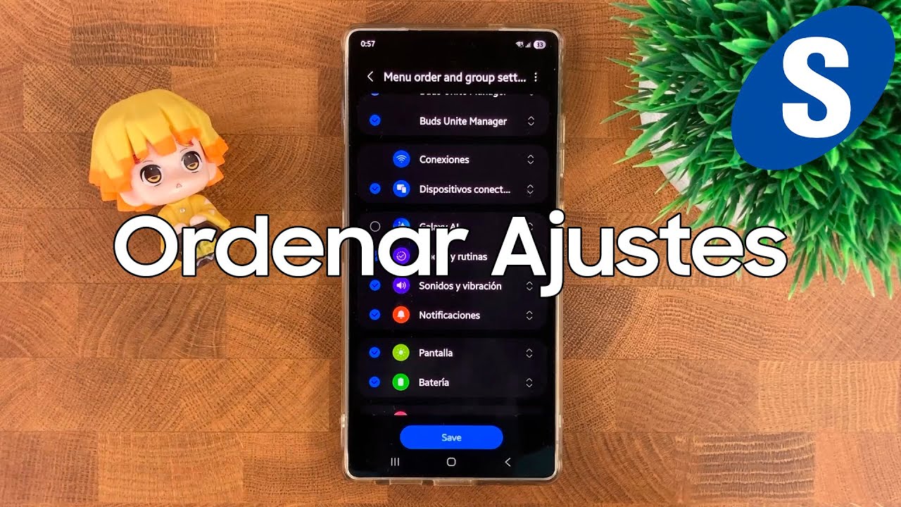 Como Ordenar el Menu de Ajustes de los Telefonos Samsung - Samsungizate