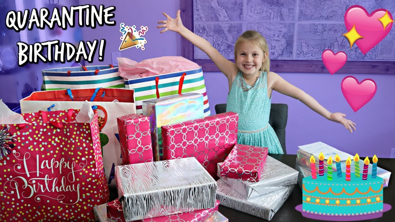 QUARANTINE BIRTHDAY PARTY AT HOME FOR GRETCHEN! OPENING PRESENTS