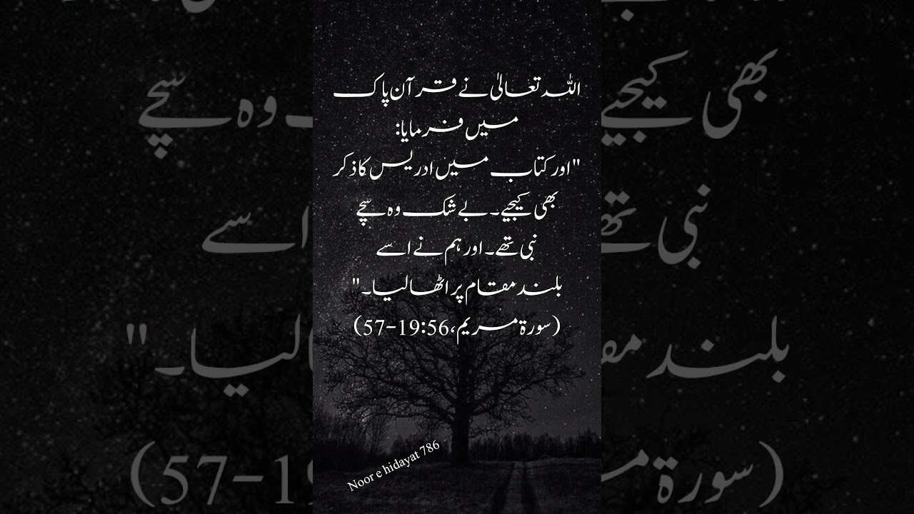Hazrat Idrees (علیہ السلام) &ndash; Key Teachings and Insights  #islamicreminder #shortsfeed #quotes