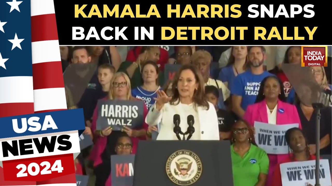 Kamala Harris Snaps Back at Protesters in Detroit Rally - See Her Fiery Response | US Elections