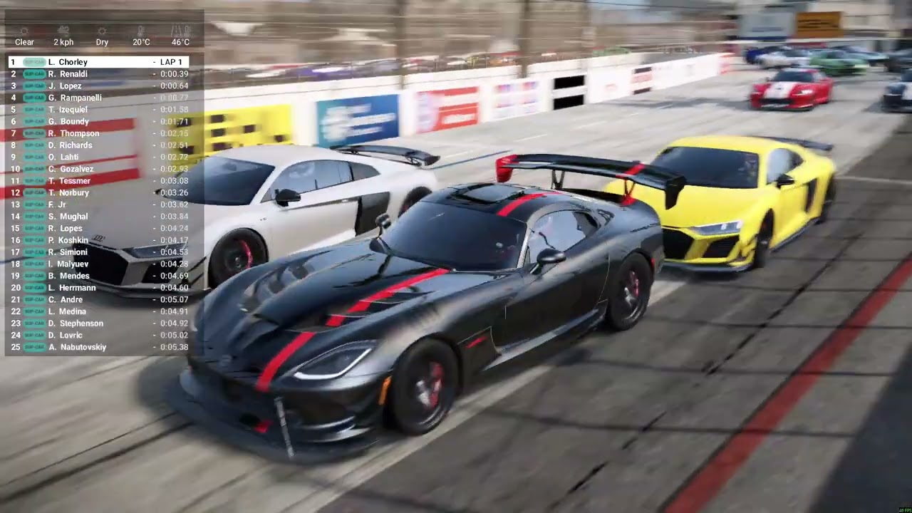 OFFLINE Race, Five Laps of Long Beach, Dodge Viper ACR, Automobilista 2