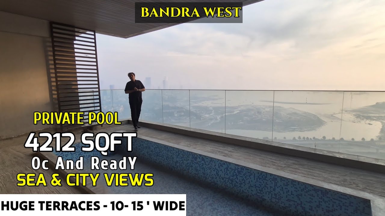  Bandra West Oc & Ready - 4212 Sqft 🤩 85911 90742 ☎️ Ritesh | HUGE TERRACES 👌 -  SEA VIEWS FOR LIFE