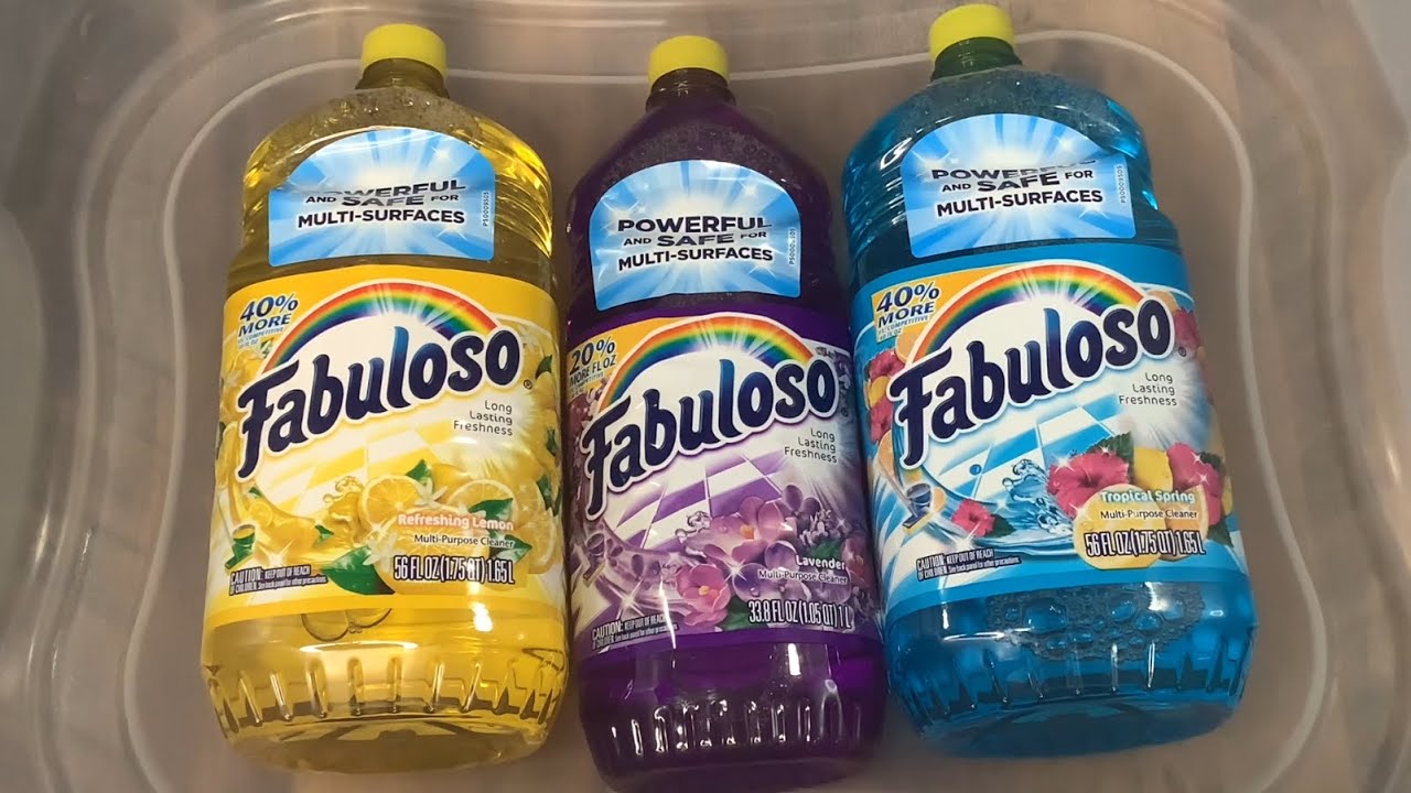 ASMR FABULOSO VS PINE SOL PT. 1 LEMON LAVENDER TROPICAL SPRING FABULOSO | SATISFYING SPONGE SQUEEZE