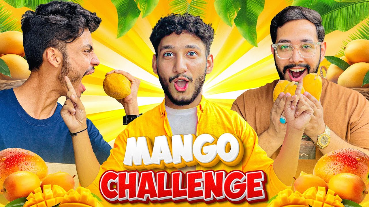 Who Can Eat the Most Mango in 1 Minute? 🥭😍  Squats for the Loser 😂