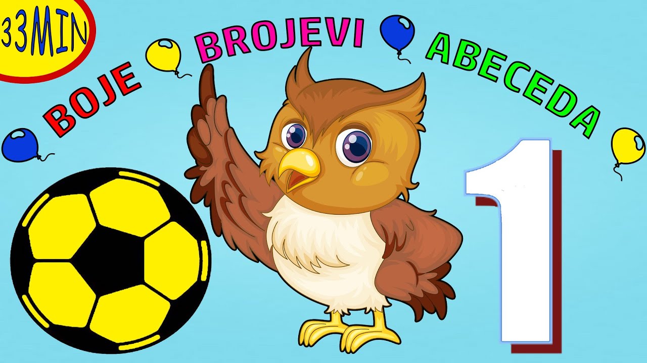 BOJE | BROJEVI | ABECEDA 🟡 Učimo Brojeve , Boje , Abecedu, Slova Za Djecu 🟡 Ucimo Decu Zivotinje 🔵