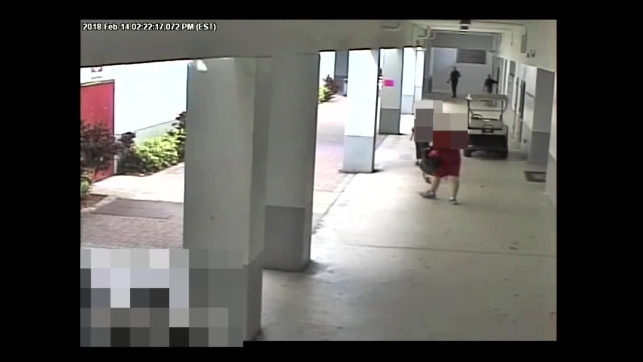 Video of events outside Florida school shooting released
