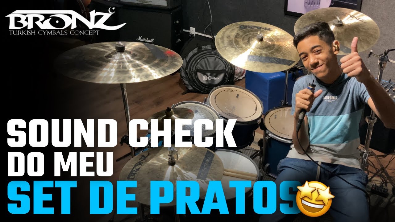SOUND CHECK DOS PRATOS DA BRONZ CYMBALS - NOVO ENDORSE 🔥👀