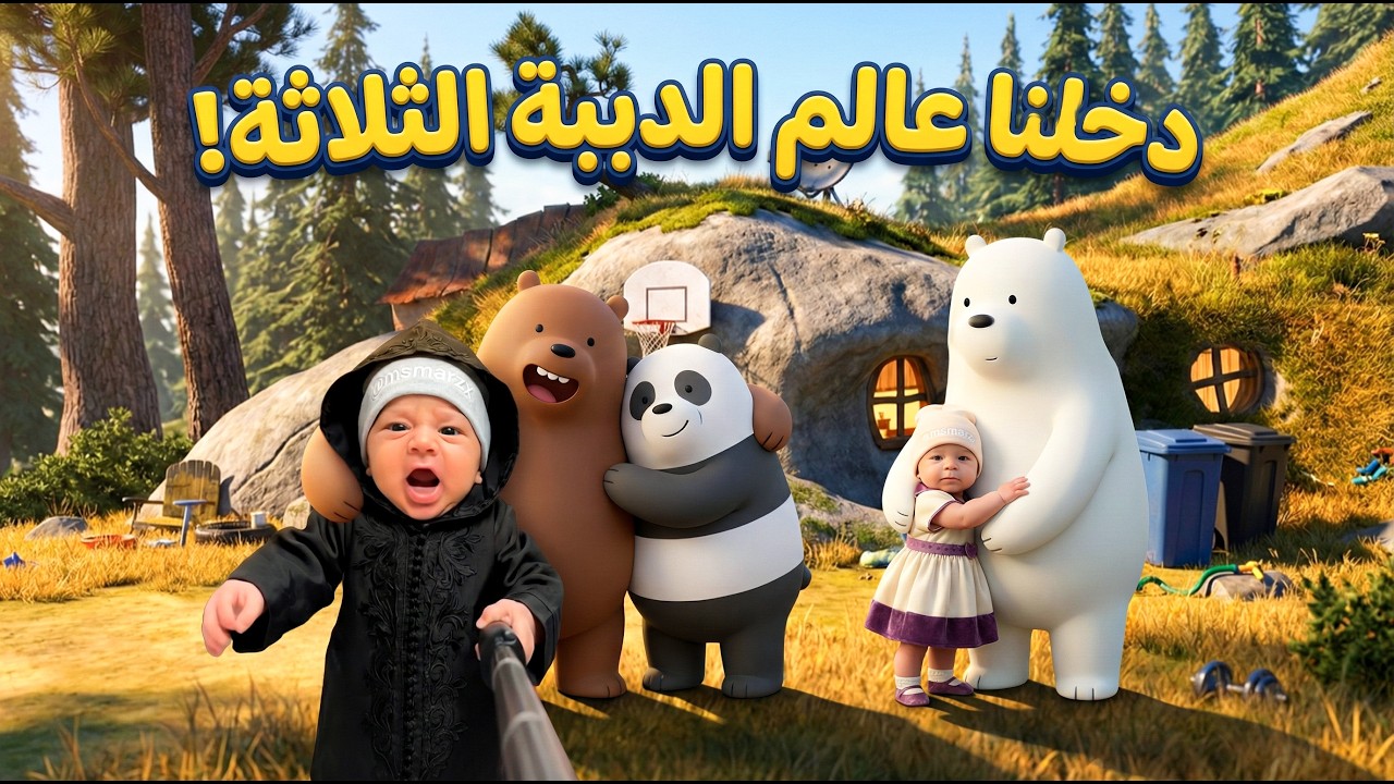 فلوق توام الذكاء الاصطناعي | دخلنا عالما لدببة الثلاثة لأول مره !🐻🐼🐻‍❄️