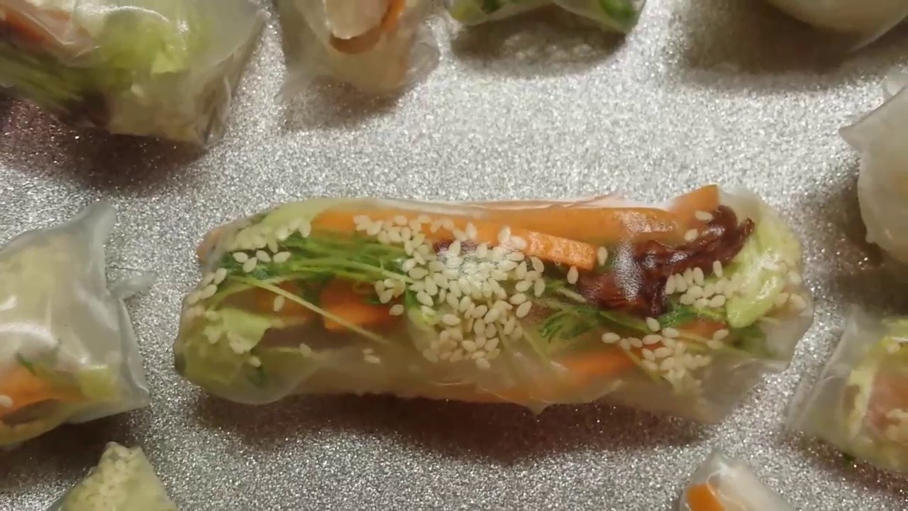 Prolećne rolnice s pirinčanim papirom + gari - ukiseljeni djumbir