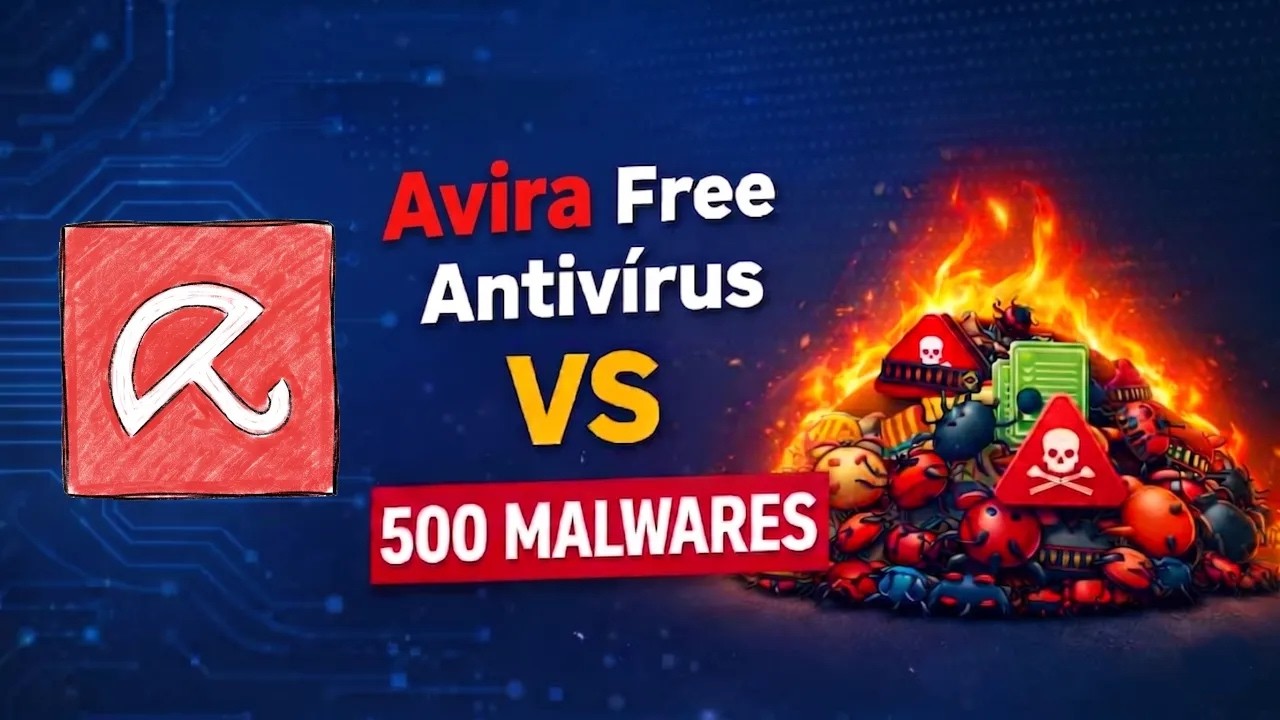 Teste de Proteção Antivírus Gratuito, AVIRA Antivírus Free VS 500 Malwares (2026)