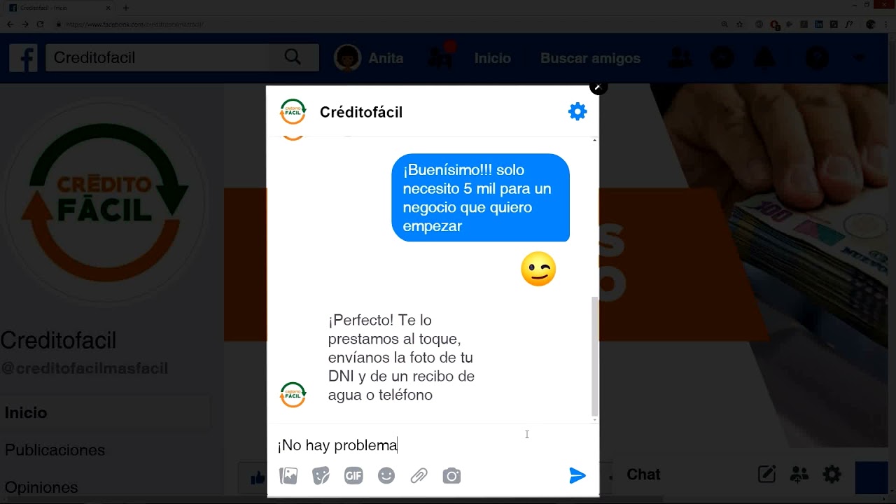 Créditos fraudulentos por internet