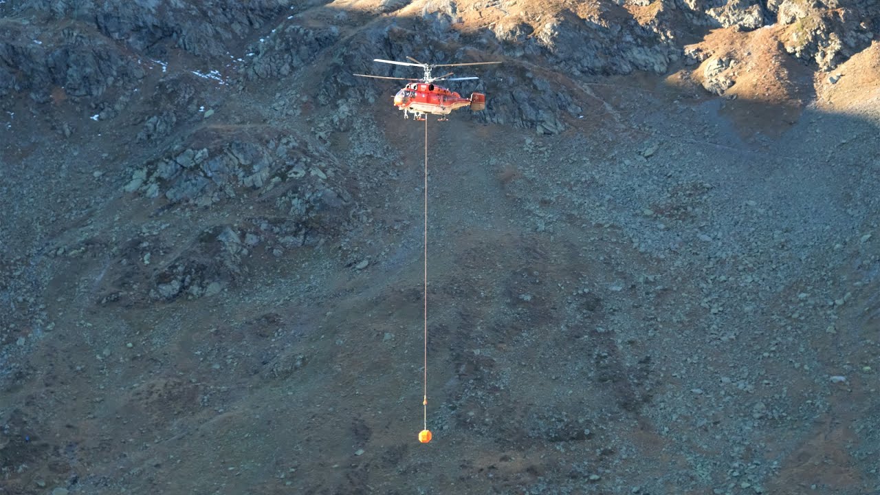 Steinschlag Flüelapass 2018 : RAMMS Rockfall Experiment 