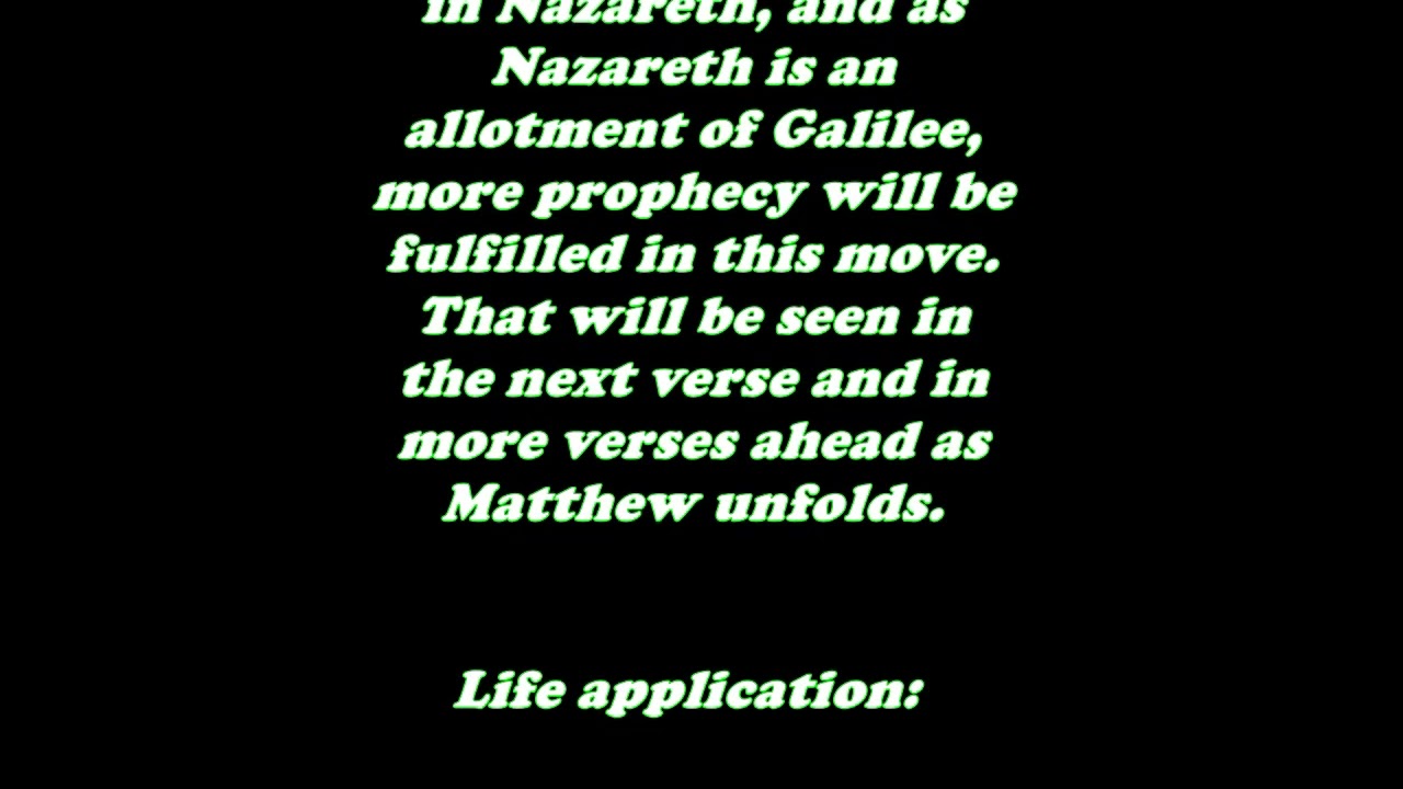 Daily Bible Verse Commentary  -  Matthew 