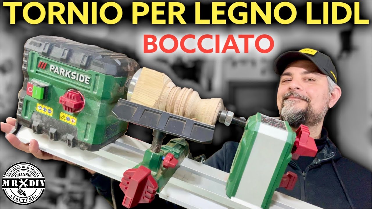 BOCCIATO! Nuovo tornio per legno Parkside lidl 99&euro; PDM 600 B2. Recensione Riccardo Muscarella.
