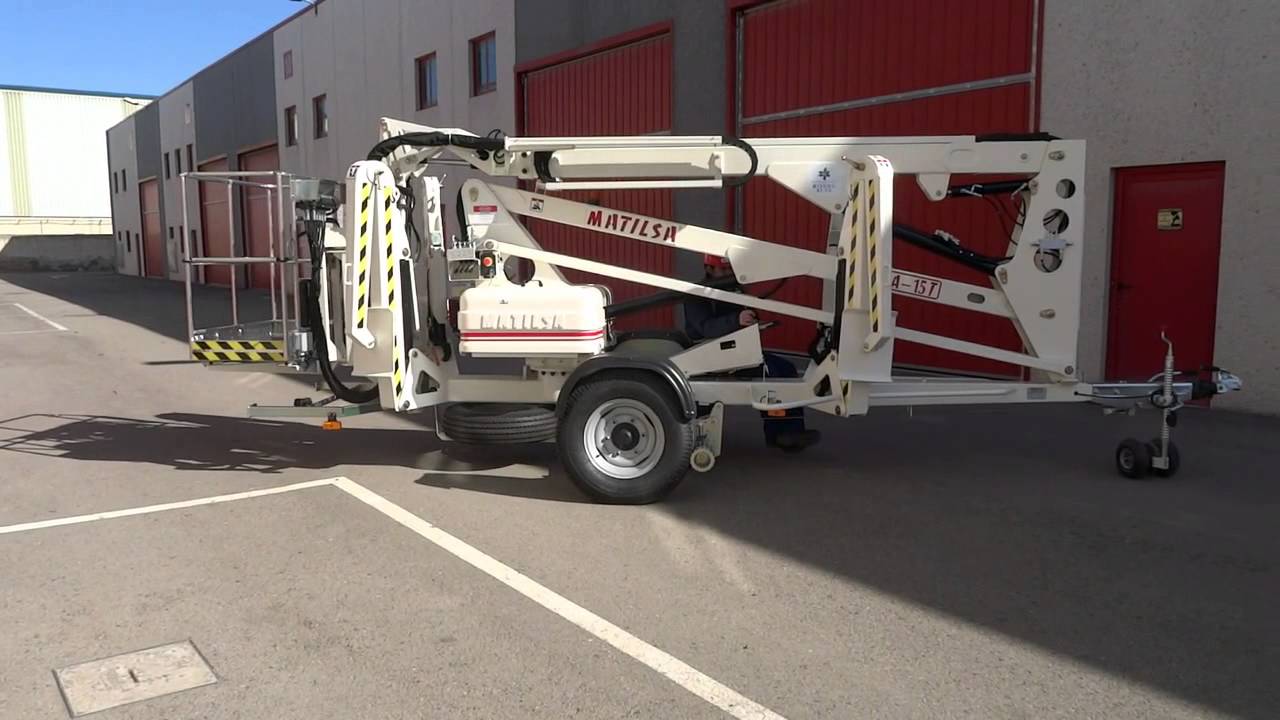Self driving system: Trailer Mounted aerial work platform Parma15T MATILSA
