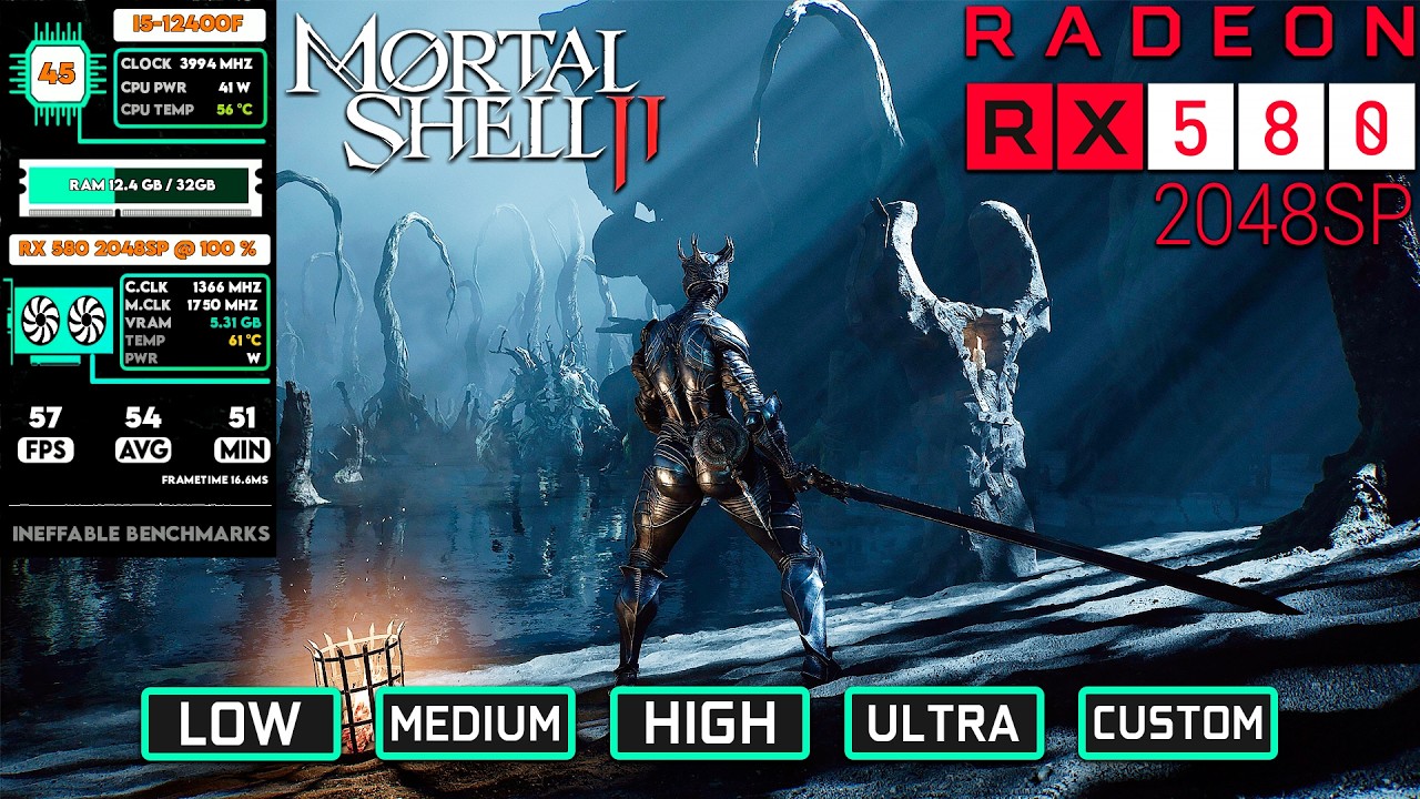 Mortal Shell 2 RX 580 8GB 2048SP Benchmark | All Settings Tested at 1080p