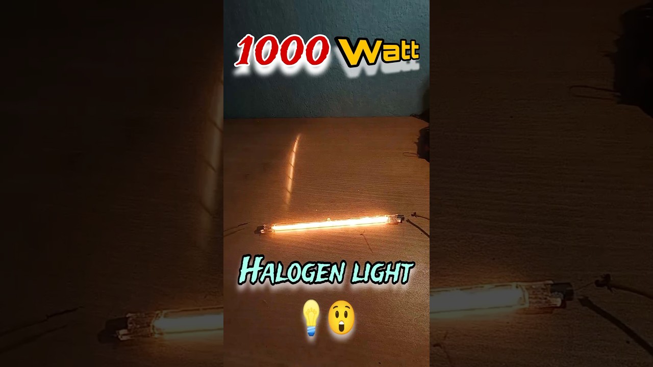 1000Watt halogen light 😲💡#experiment #trendingshorts #shorts #ytshorts #AmanVlogs#housewiring