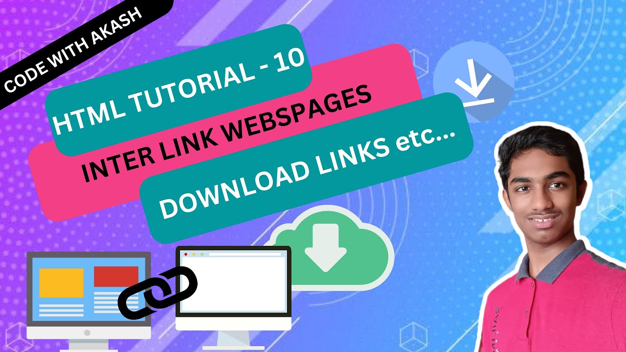 Inter-link Web Pages || Download Link In HTML || Display Hyperlinks in HTML || Code With Akash