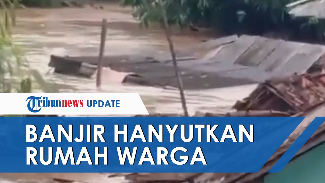 Detik-detik Video Banjir Hanyutkan Rumah Warga di Pagadean Subang, Air Capai Atap Rumah Warga