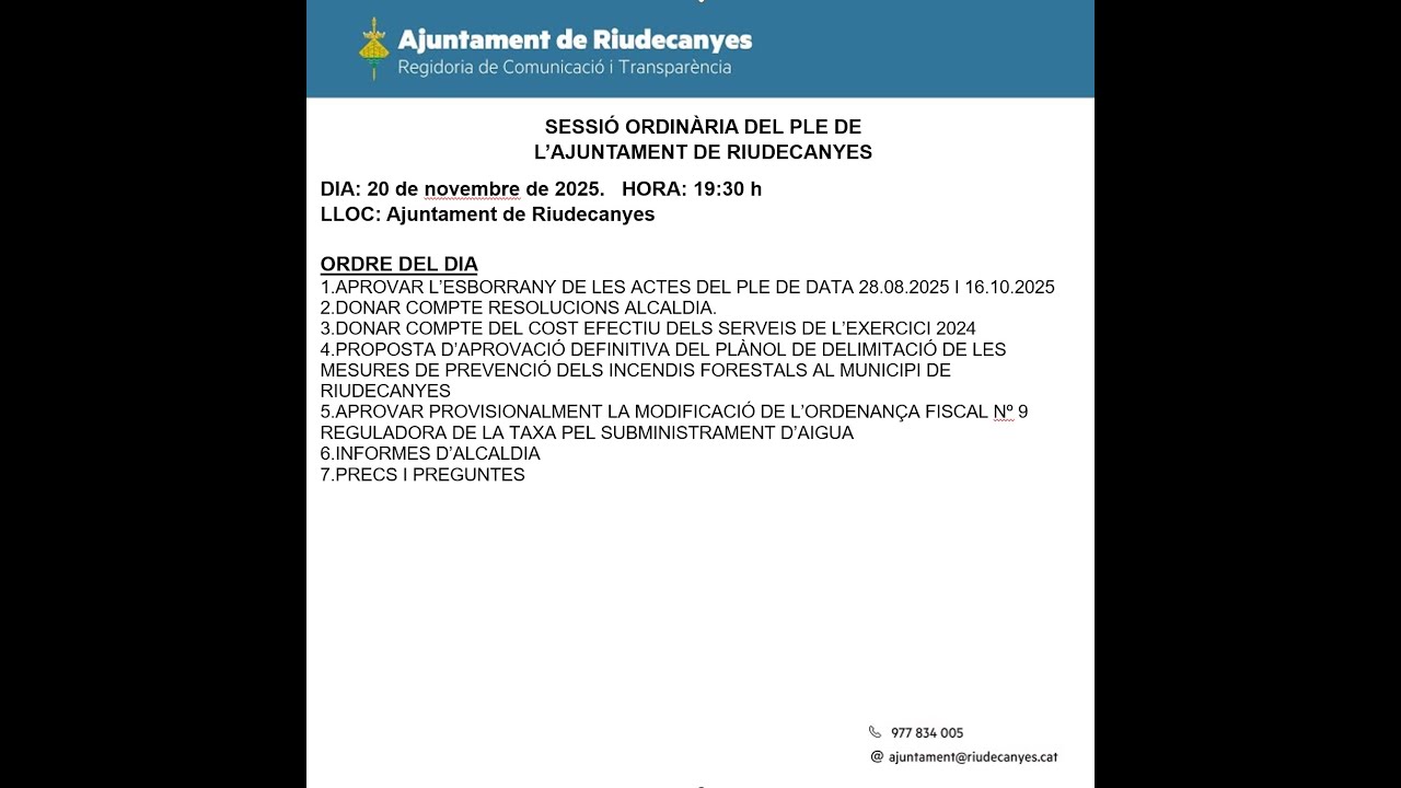 Ple Ordinari 7/2025