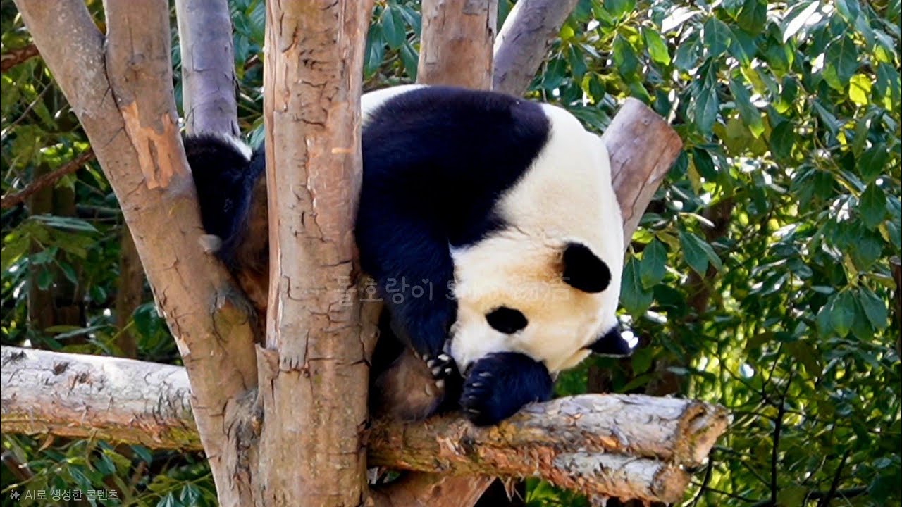 자는 모습도 동그랗고 뚠빵하게...?!❤️ | 2월 22일 오전(푸바오 실시간) Panda Fubao