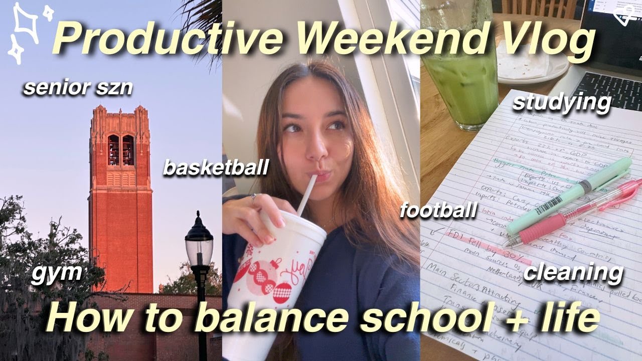 A productive weekend in my life | how to find balance in school vlog