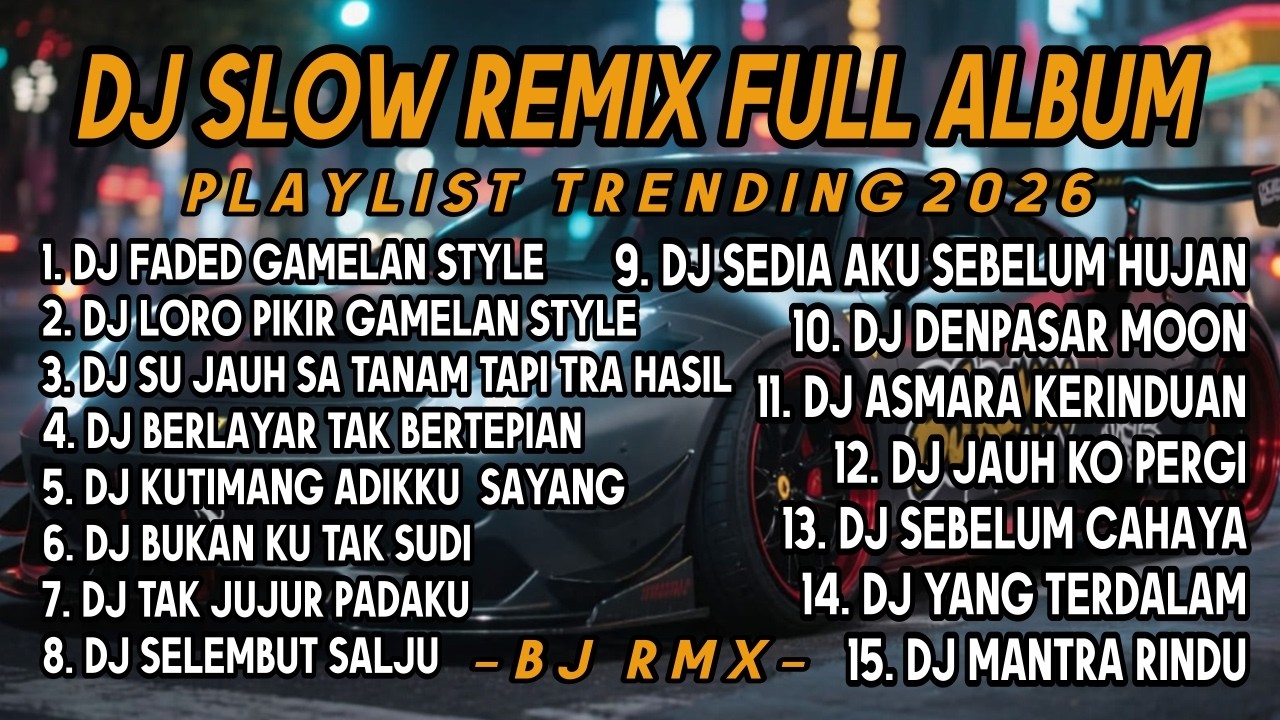 Dj Slow Remix Full ALbum Trending 2026 !! Dj Faded, Dj Asmara Kerinduan, Full Santuy | BJ RMX