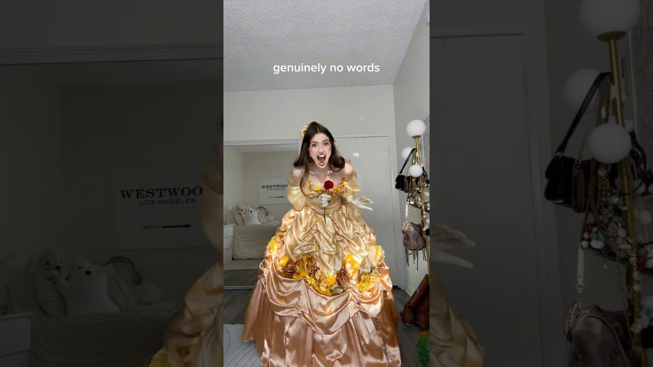 Turning myself into BELLE. (insane dress btw).