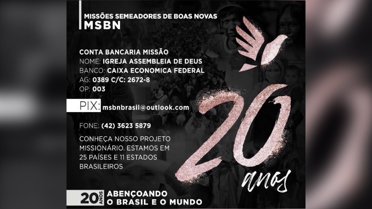 Congresso de miss&otilde;es Assembleia de Deus em guarapuava PR / #MSBN Semeadores de boas novas.