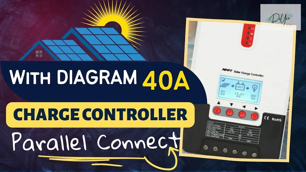 *With DIAGRAM    Paano Mag Parallel ng Dalawang 40A na SRNE MPPT Solar Charge Controller  1