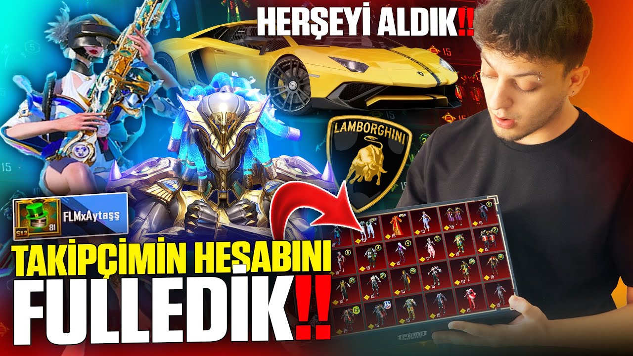TAKİPÇİMİN HESABINI FULLEDİM!! 😱 HERŞEYİ MAXXXLADIK!! (70.000 UC) 😱 PUBG Mobile