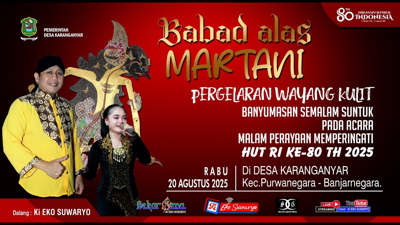 LIVE WAYANG KULIT DALANG KI EKO SUWARYO LAKON BABAD ALAS MERTANI