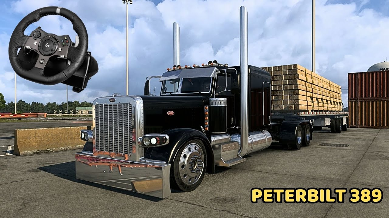 ATS - PETERBILT 389 ESCAPE DIRETO - SIMULANDO AO MAXIMO - VOLANTE G920!
