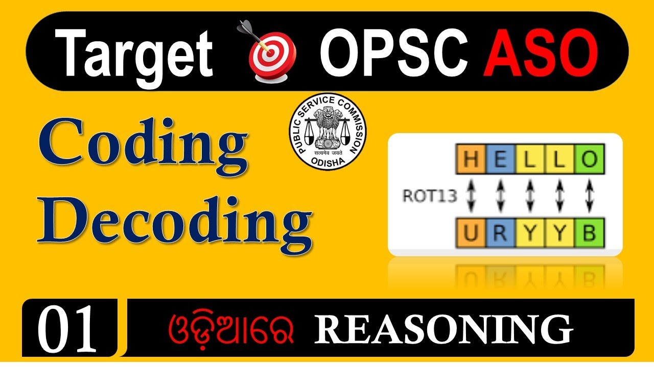 Reasoning Class 01 // Coding-Decoding // Coding-Decoding for OPSC ASO with Short Trick.