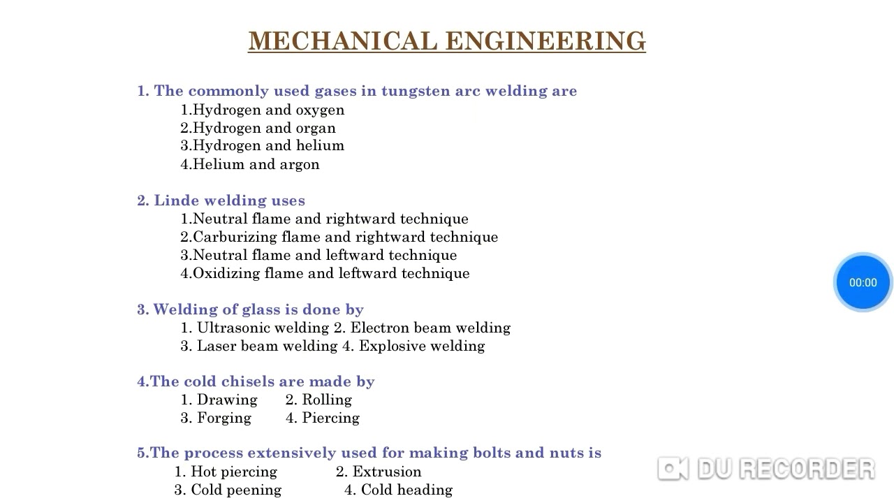 Mechanical engineering practice set for rrb je , ssc je and all other exams